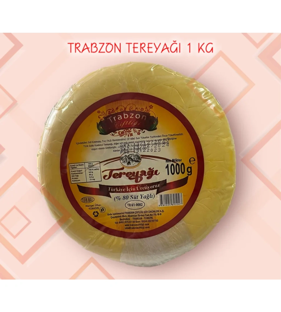 TRABZON ÇİFTLİĞİ TEREYAĞI 1000Gr.
